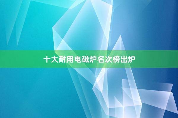 十大耐用电磁炉名次榜出炉
