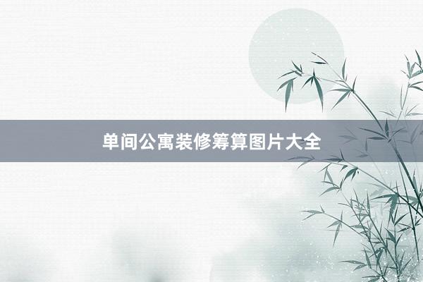 单间公寓装修筹算图片大全
